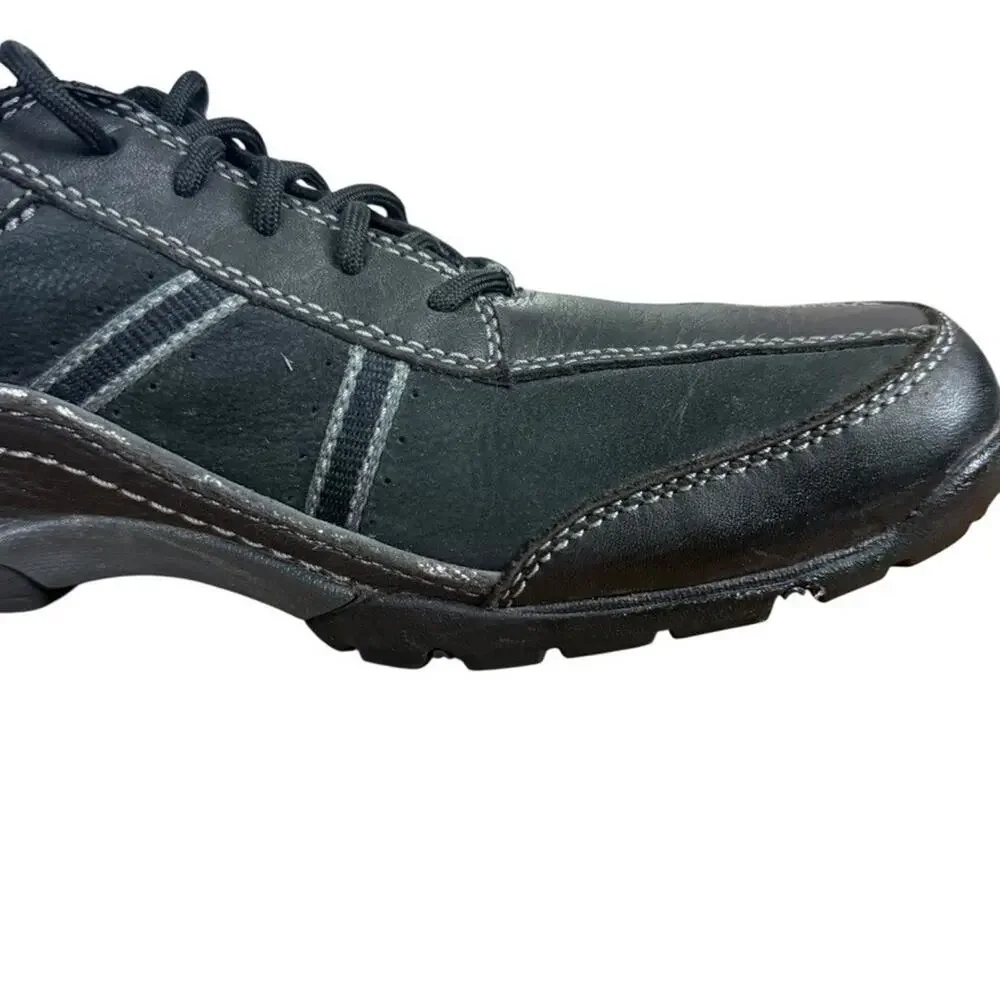 Rockport Mens Black Lace Up Sneakers Leather Comfort Shoes Dery sz 8.5